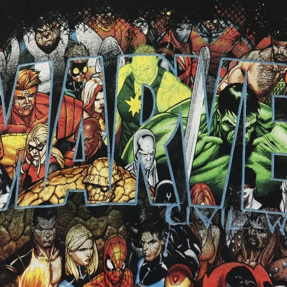 Vintage Marvel Mad Engine Comic Heroes Graphic T-Shirt Size N/A - Picture 2 of 6